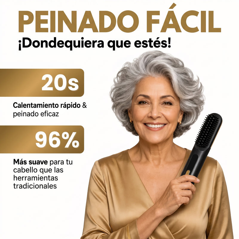 Cepillo Alisador Cabello Inalámbrico