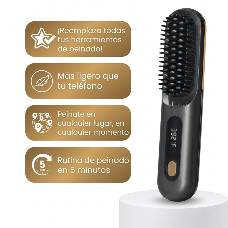 Cepillo Alisador Cabello Inalámbrico